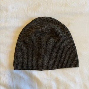 Buck Mason Textured Knit Beanie in Brown and Gray